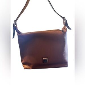 Dooney & Bourke Brown Tan Pebble Leather Shoulder Bag